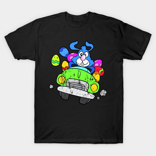 Retro Vintage Grunge Easter Bunny T-Shirt by happyeasterbunny